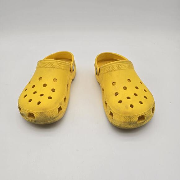 Crocs Sandals Womens 9 Mens 7 Yellow Slingback Shoes Classic Clog - Picture 2 of 9